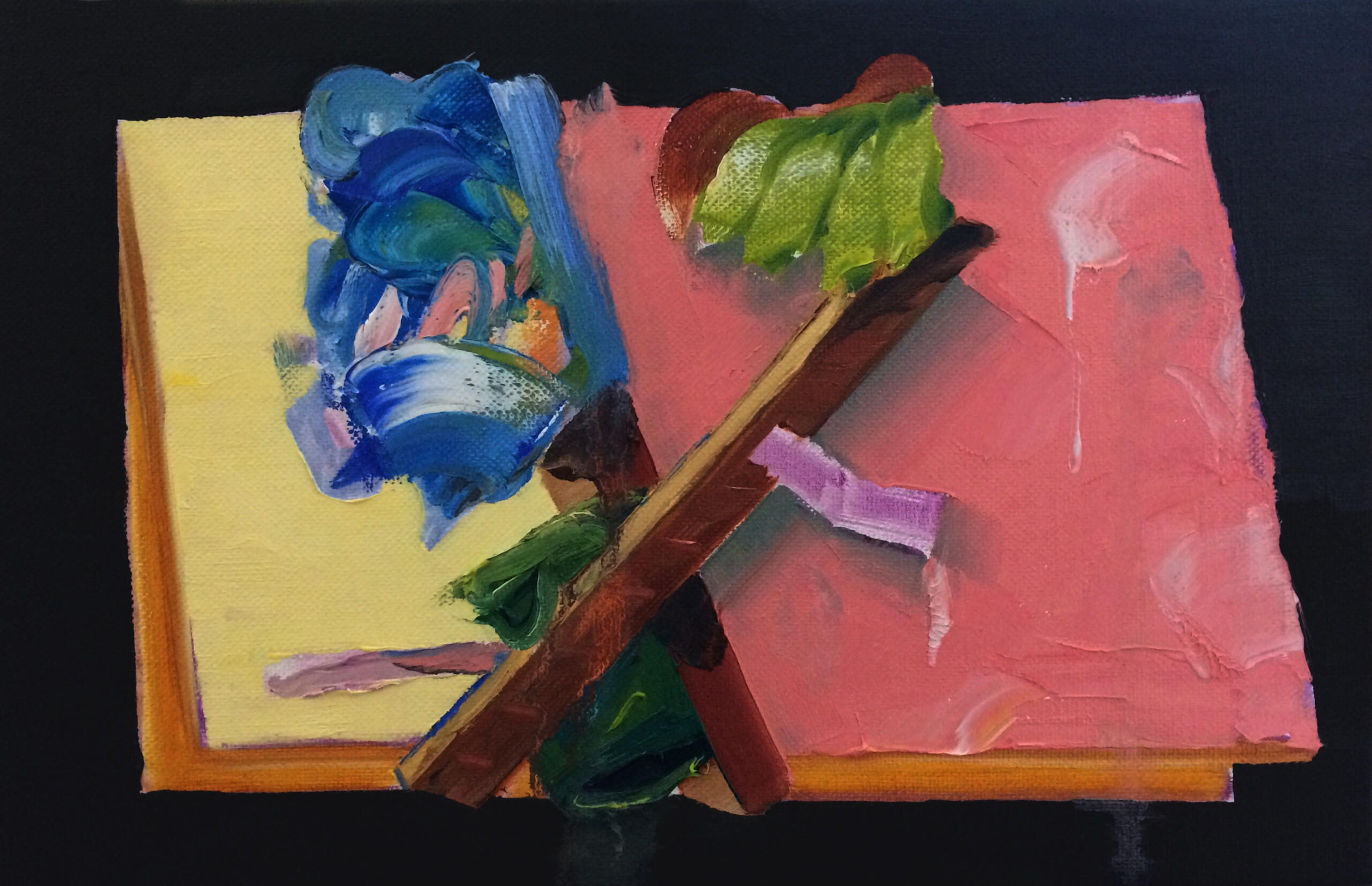 Slider #4, oil on linen, 38 x 28cm, 2019