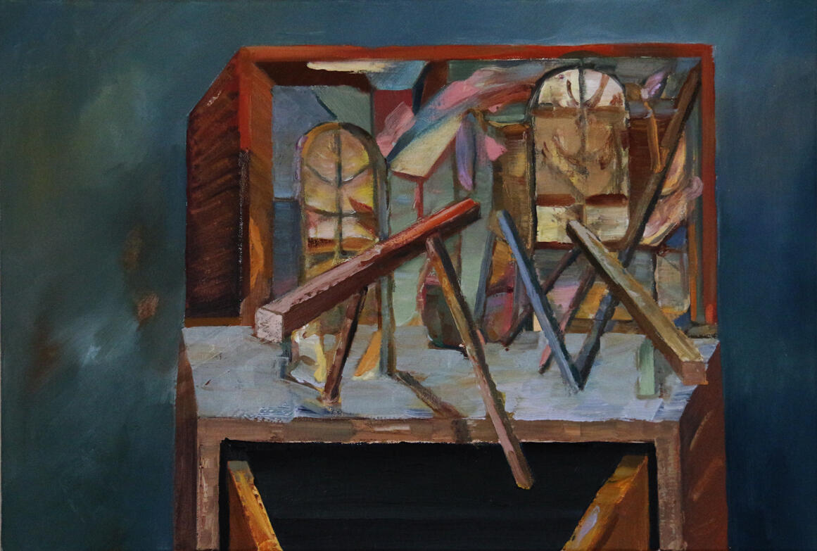Cabinet #07, oil on canvas, 60 x 40cm, 2020