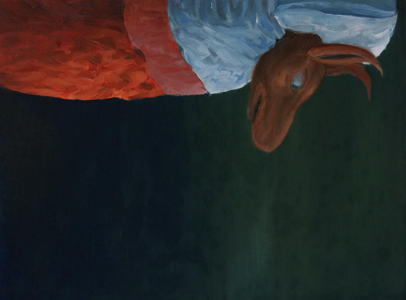 Donkey Days: The Long Night, oil on board, 26 x 30cm, 2020
