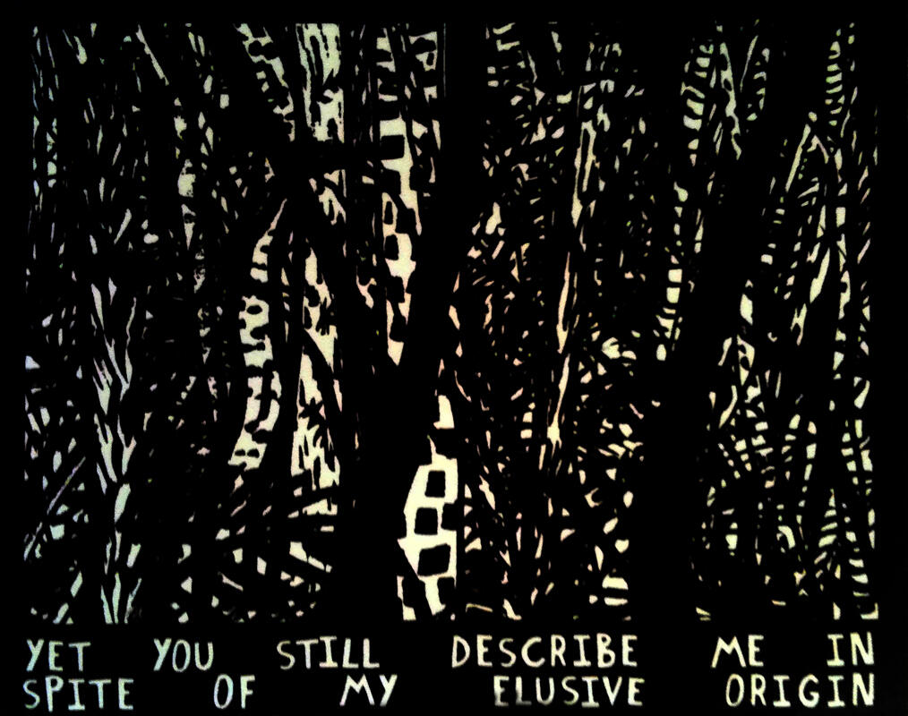 Forest Reflex, woodcut, 38 x 30cm, edition #6, 2017