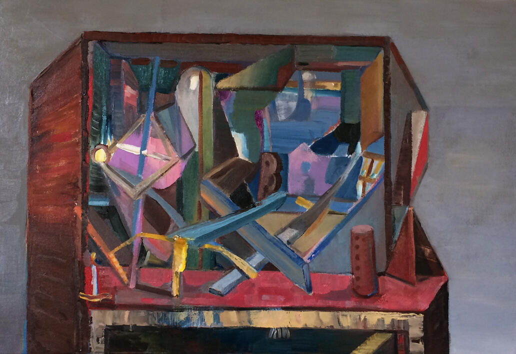 Cabinet #02, oil on canvas, 60 x 40cm, 2020