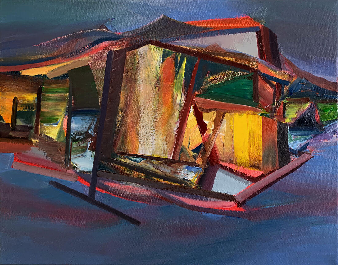 Bateau Lavoir #8, oil on canvas, 46 x 36cm, 2022