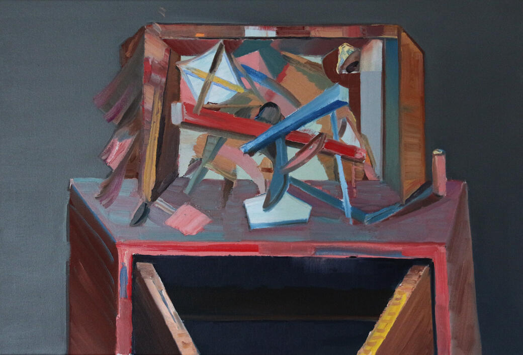 Cabinet #4, oil on canvas, 60 x 40cm, 2020