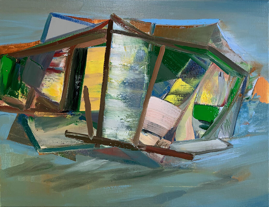 Bateau Lavoir #7, oil on canvas, 46 x 36cm, 2022