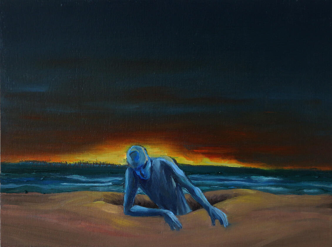 Sunrise, oil on board, 22x18cm, 2016