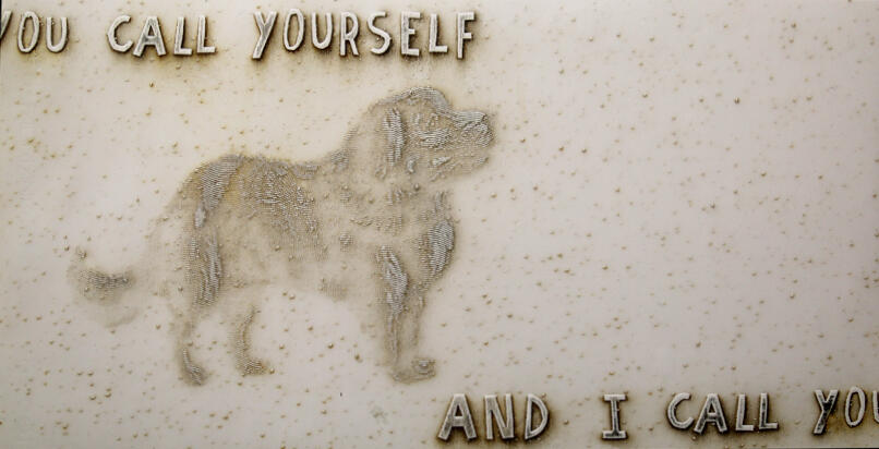 Calling, paper embossing, 60x30cm, 2018