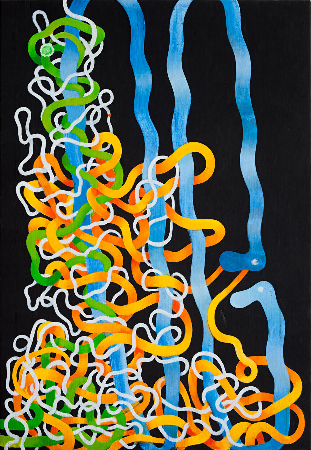 Entangled, oil on canvas, 1200x750cm, 2016
