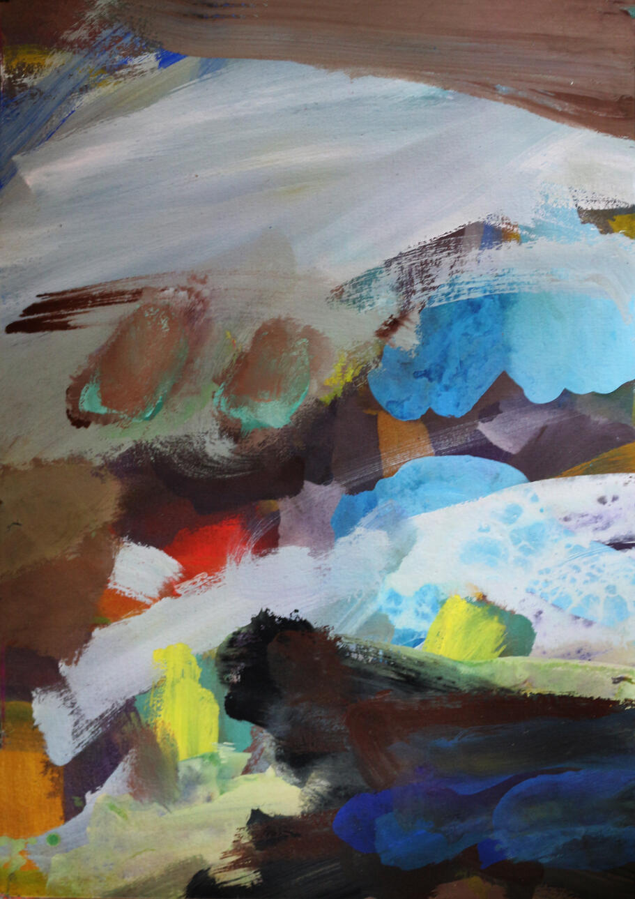 Riparian, gouache on paper, 30x18cm, 2014