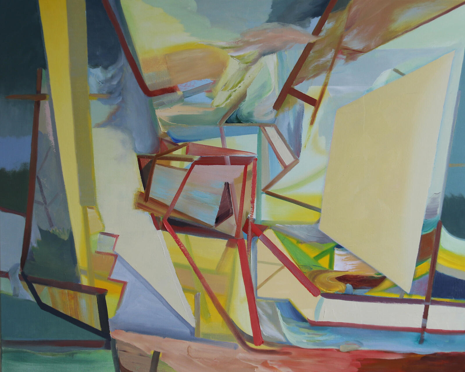 Precinematicalnavagation, oil on canvas, 100x80cm 2020