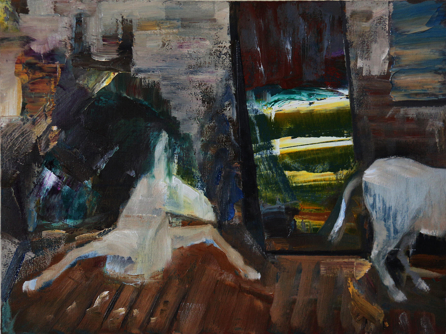 Donkety Days: Farewell Back Half, oil on board, 22 x 16cm, 2020