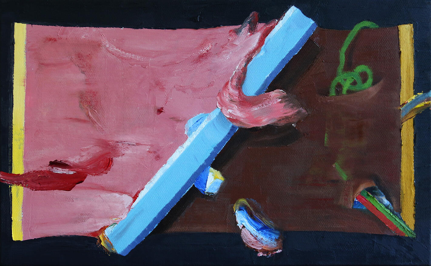 Slider#9, oil on linen, 38 x 28cm, 2019