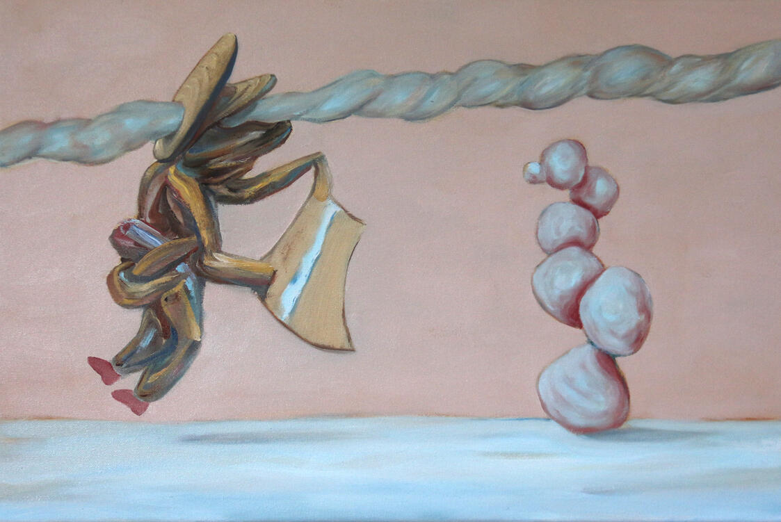 xhibition Day, oil on canvas, 60 x 40cm, 2018