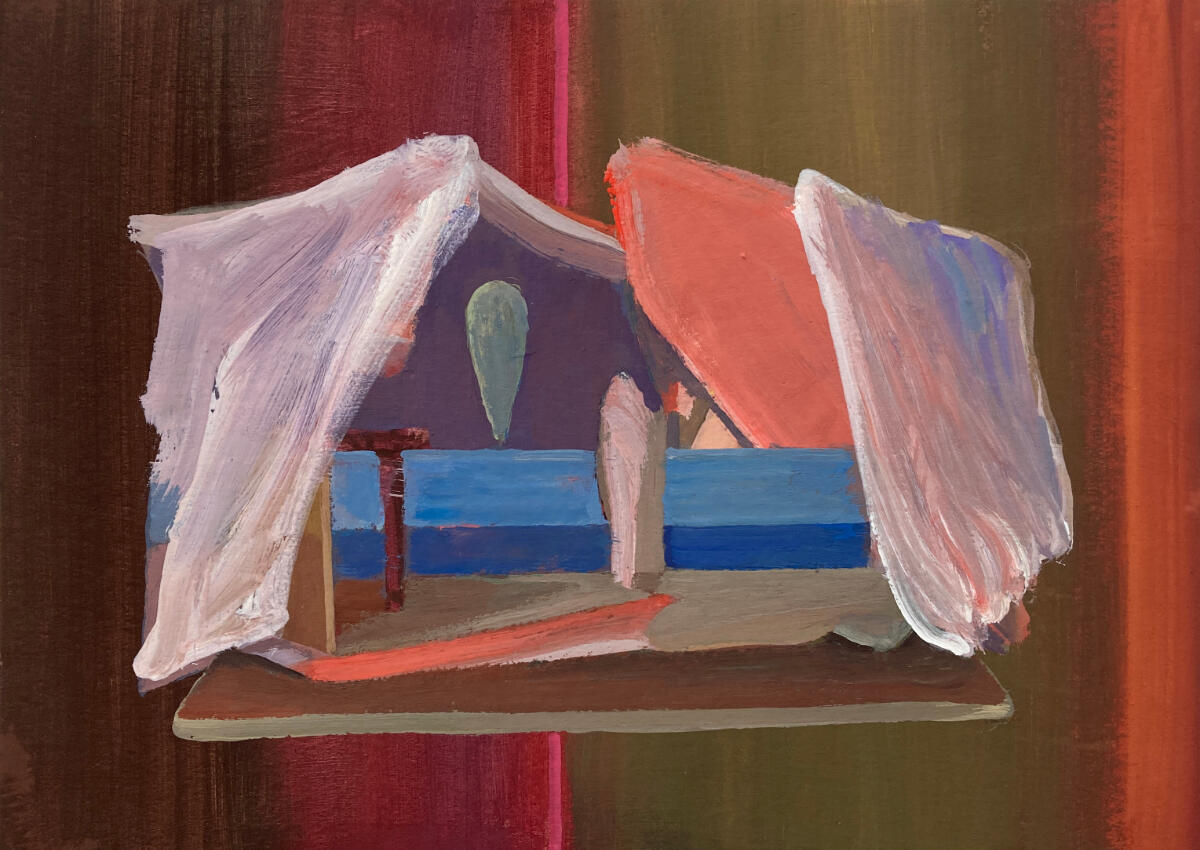 Tasman Sea, gouache on card, 29 x 19cm, 2026